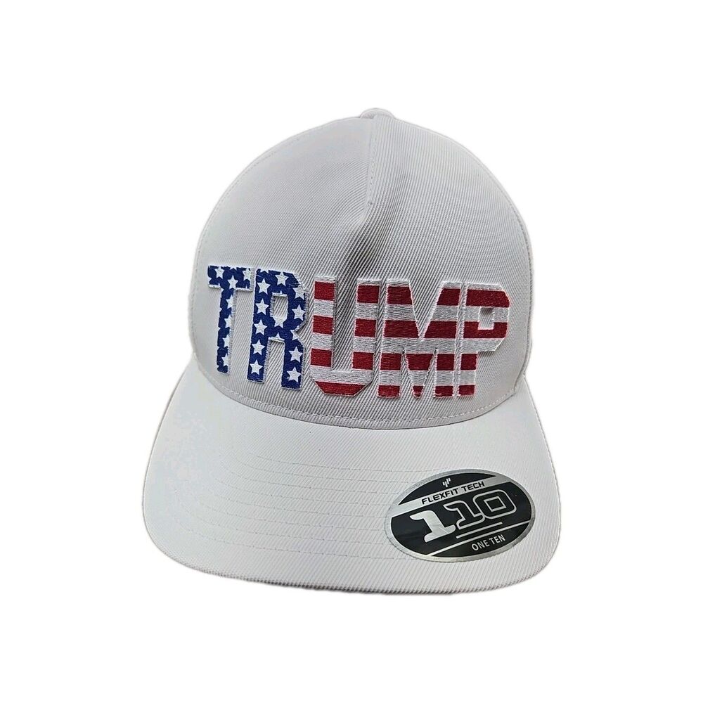 G/Fore TRUMP Hat Cap White American Flag Embroidered Snapback